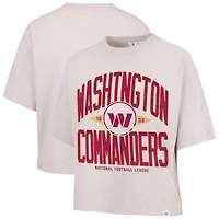 Women's '47 Natural Washington Commanders Cropped Windthrow Ravine T-Shirt
