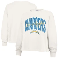 Women's '47 Cream Los Angeles Chargers Muse Sydney Long Sleeve T-Shirt