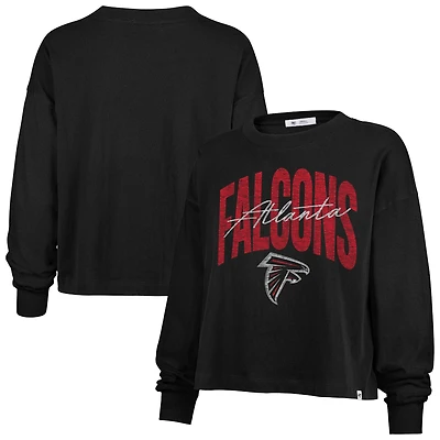 Women's '47 Black Atlanta Falcons Muse Sydney Long Sleeve T-Shirt