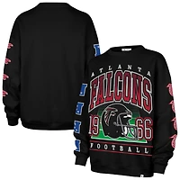 Women's '47  Black Atlanta Falcons Go Big Oversized Pullover Sweatshirt