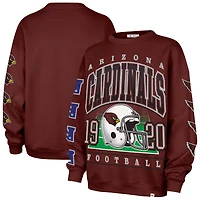 Women's '47  Cardinal Arizona Cardinals Go Big Oversized Pullover Sweatshirt