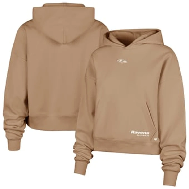 Women's '47 Brown Baltimore Ravens Sue Foundation Portabella Pullover Hoodie
