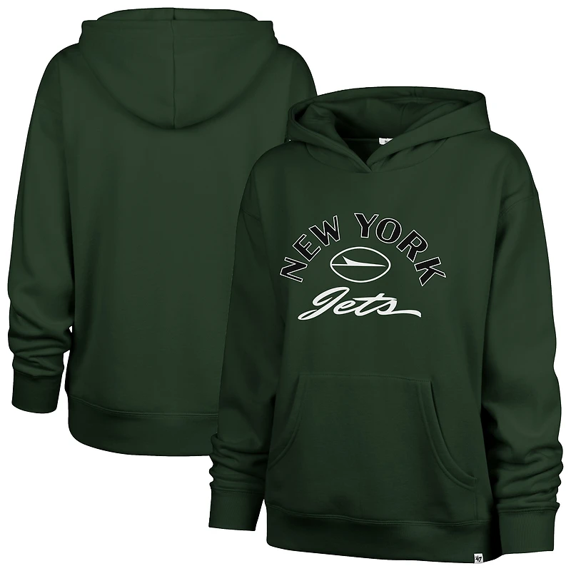 Women's '47 Green New York Jets Whirlwind Naomi Pullover Hoodie