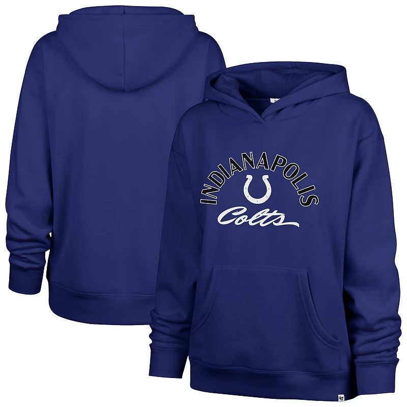 Women's '47 Royal Indianapolis Colts Whirlwind Naomi Pullover Hoodie