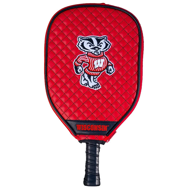 Wisconsin Badgers Quilted Pickleball Paddle Cover