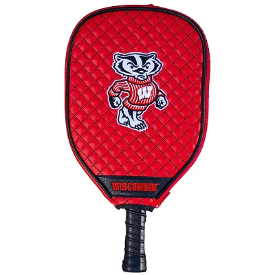 Wisconsin Badgers Quilted Pickleball Paddle Cover
