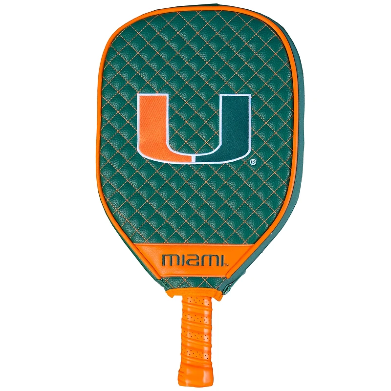 Miami Hurricanes Quilted Pickleball Paddle Cover