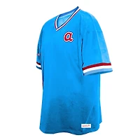Men's Mitchell & Ness Royal Atlanta Braves Big & Tall V-Neck T-Shirt