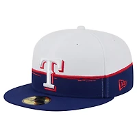 Men's New Era  Royal/White Texas Rangers Paint Stroke 59FIFTY Fitted Hat