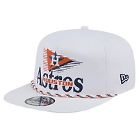 Men's New Era  White Houston Astros Collide Golfer Snapback Hat