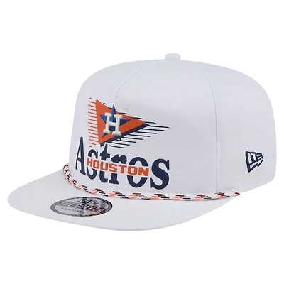 Men's New Era  White Houston Astros Collide Golfer Snapback Hat