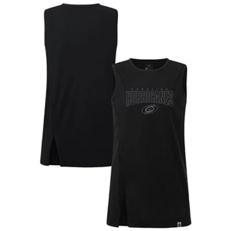 Women's Levelwear Black Carolina Hurricanes Influx Darkmoon Tank Top