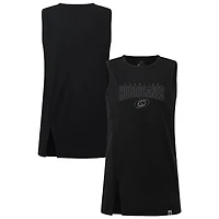 Women's Levelwear Black Carolina Hurricanes Influx Darkmoon Tank Top