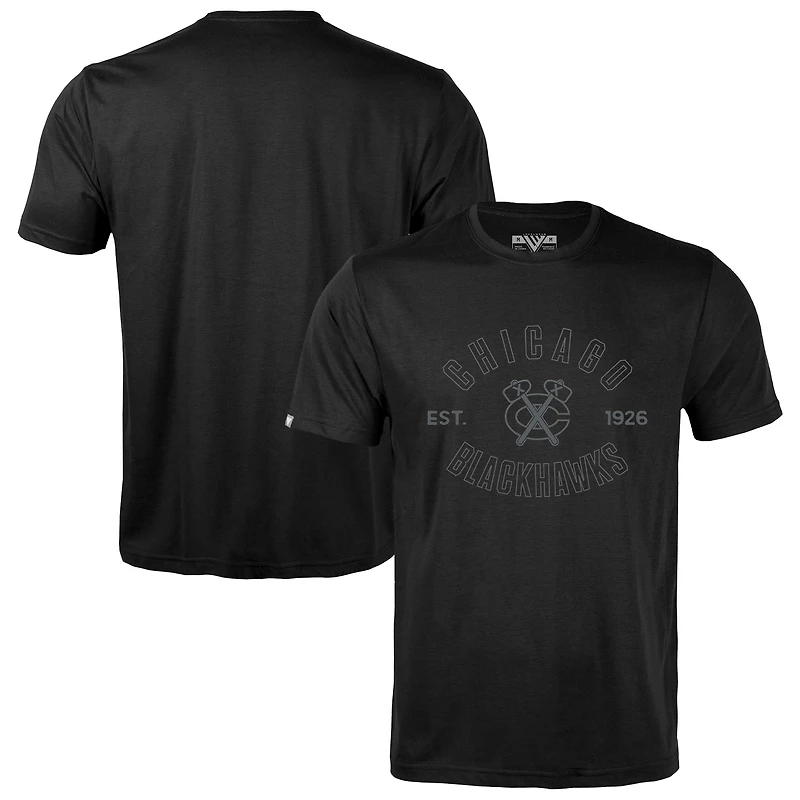 Men's Levelwear Black Chicago Blackhawks Richmond Abyssal T-Shirt