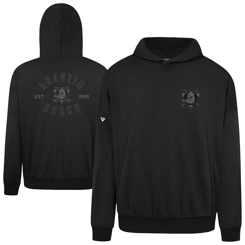 Men's Levelwear  Black Anaheim Ducks Contact Nightfall Pullover Hoodie