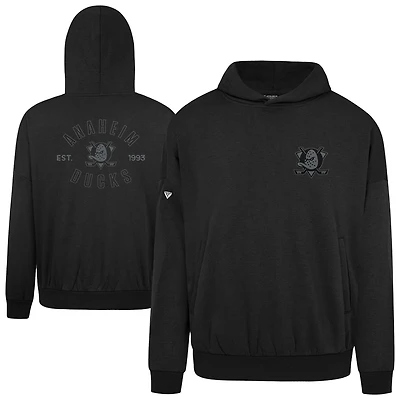 Men's Levelwear  Black Anaheim Ducks Contact Nightfall Pullover Hoodie