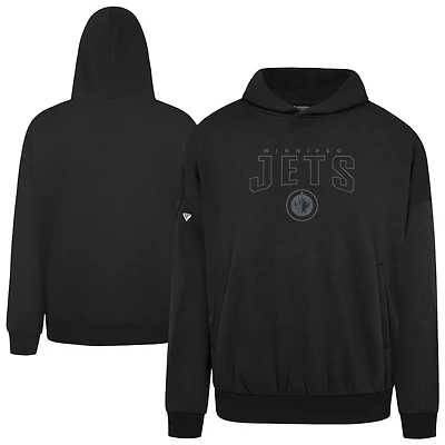 Men's Levelwear Black Winnipeg Jets Contact Darkmoon Pullover Hoodie