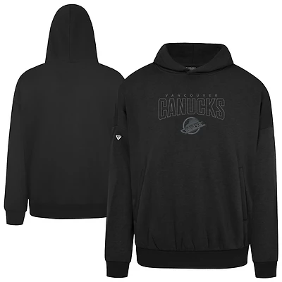 Men's Levelwear Black Vancouver Canucks Contact Darkmoon Pullover Hoodie