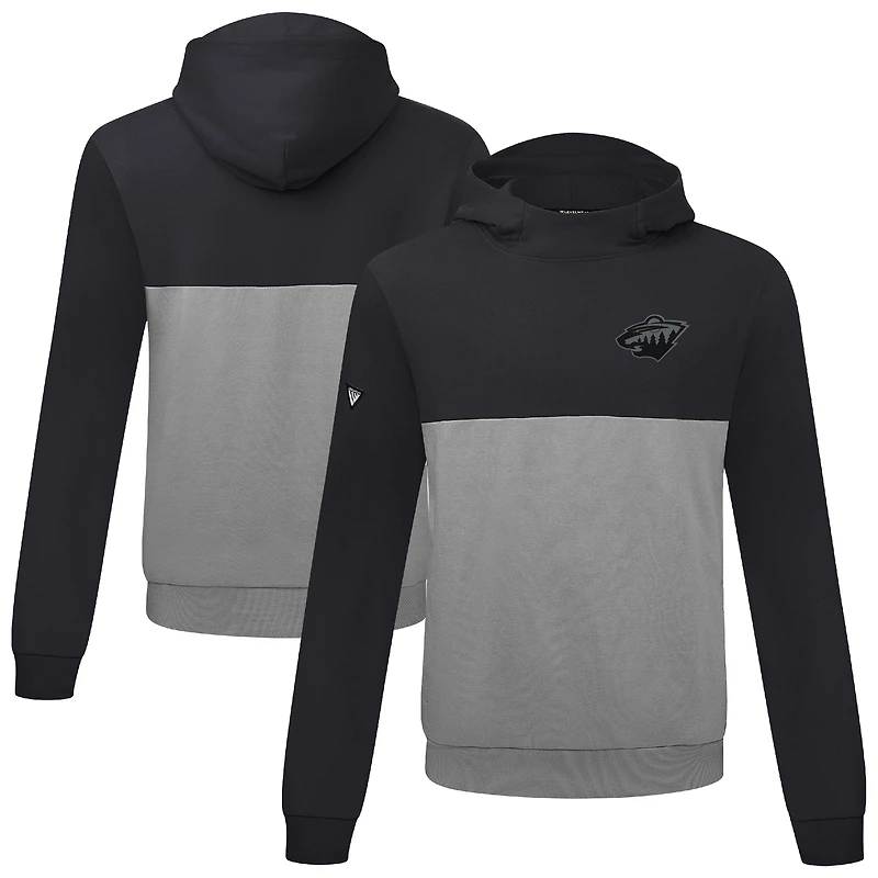 Men's Levelwear Black/Gray Minnesota Wild Bracket Nightfall Pullover Hoodie