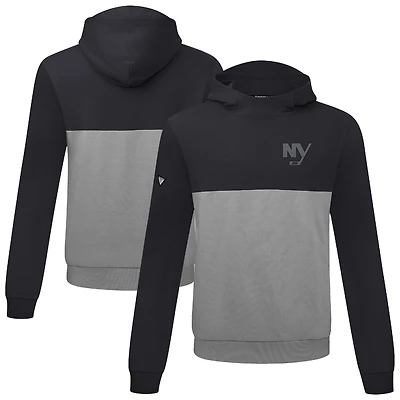 Men's Levelwear Black/Gray New York Islanders Bracket Nightfall Pullover Hoodie