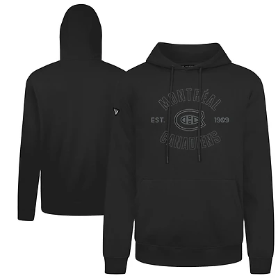 Men's Levelwear Black Montreal Canadiens Podium Abyssal Pullover Hoodie