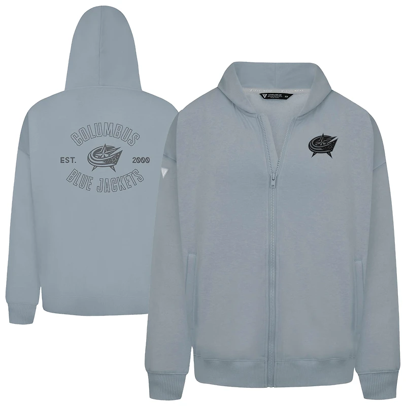 Men's Levelwear Columbus Blue Jackets Uphill Abyssal Full-Zip Hoodie
