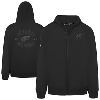 Men's Levelwear  Black Detroit Red Wings Uphill Abyssal Full-Zip Hoodie