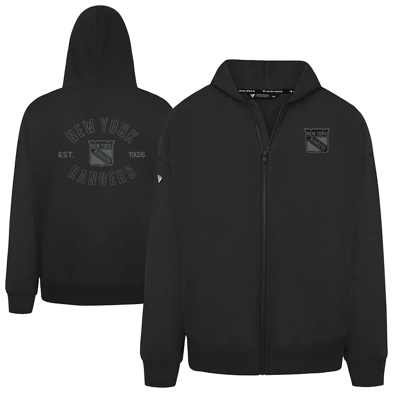 Men's Levelwear New York Rangers Uphill Abyssal Full-Zip Hoodie
