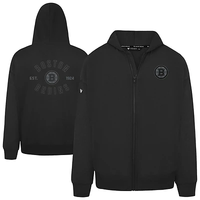 Men's Levelwear  Black Boston Bruins Uphill Abyssal Full-Zip Hoodie