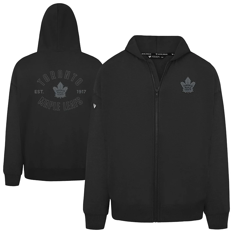 Men's Levelwear Toronto Maple Leafs Uphill Abyssal Full-Zip Hoodie