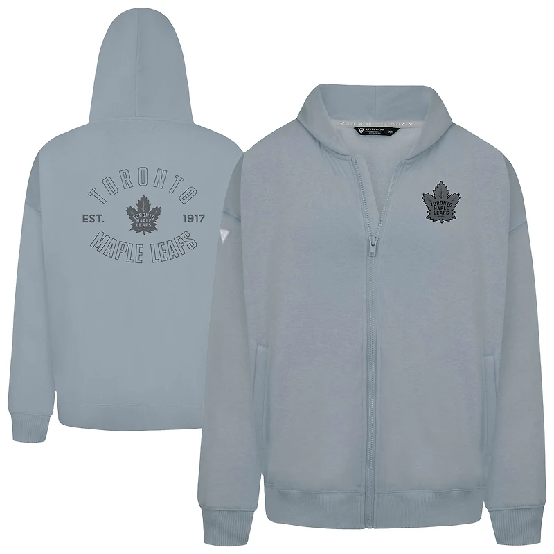 Men's Levelwear  Gray Toronto Maple Leafs Uphill Abyssal Full-Zip Hoodie