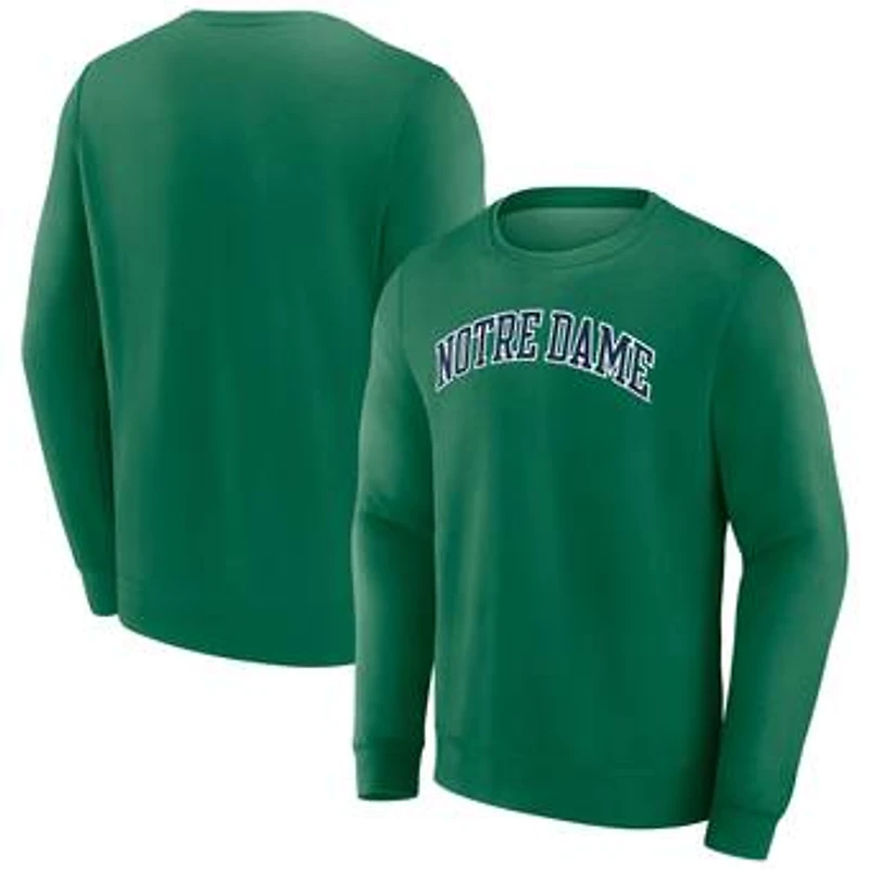 Men's Green Notre Dame Fighting Irish Short Name Fleece Pullover Sweatshirt