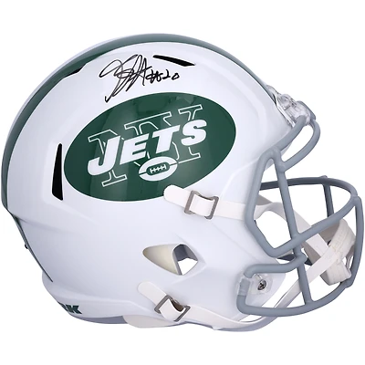 Breece Hall New York Jets Autographed Riddell 2024 White Classic Alternate Speed Replica Helmet