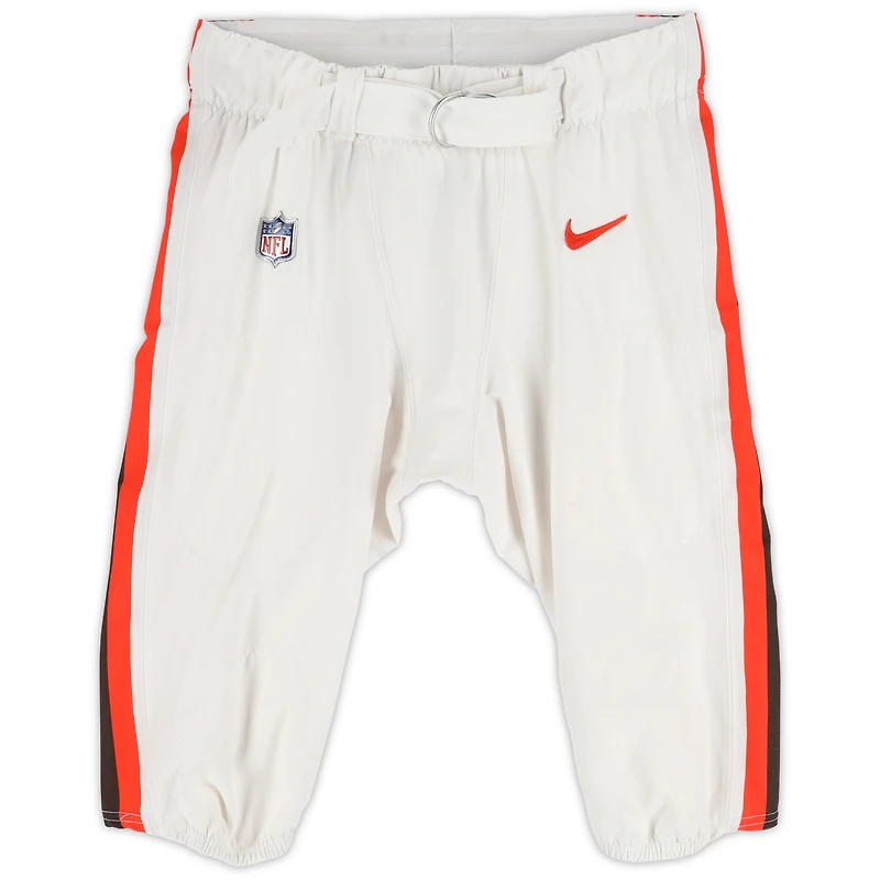 Maurice Hurst II Cleveland Browns Game-Used White Nike Pants vs. New Orleans Saints on November 17, 2024