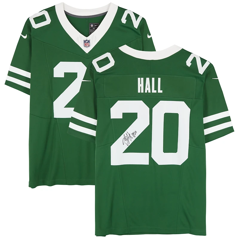 Breece Hall New York Jets Autographed Nike 2024 Green Limited Jersey