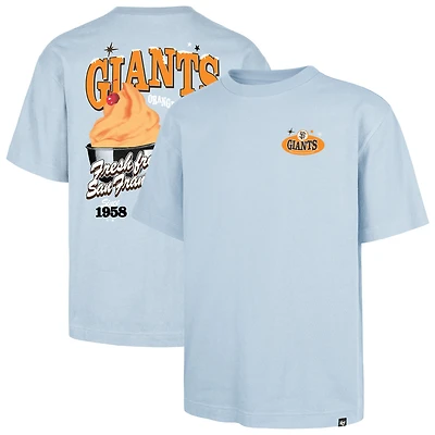 Men's '47 Light Blue San Francisco Giants Ice Cream Parlor Foundation T-Shirt