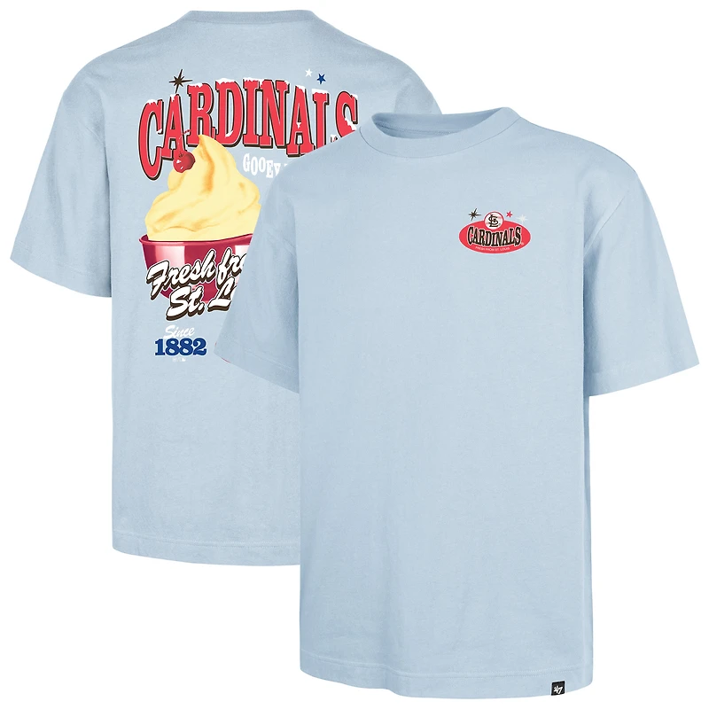 Men's '47 Light Blue St. Louis Cardinals Ice Cream Parlor Foundation T-Shirt