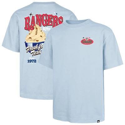 Men's '47 Light Blue Texas Rangers Ice Cream Parlor Foundation T-Shirt
