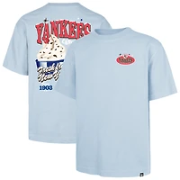 Men's '47 Light Blue New York Yankees Ice Cream Parlor Foundation T-Shirt