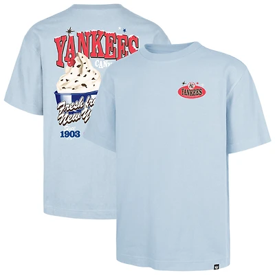 Men's '47 Light Blue New York Yankees Ice Cream Parlor Foundation T-Shirt