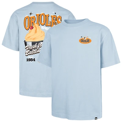 Men's '47 Light Blue Baltimore Orioles Ice Cream Parlor Foundation T-Shirt