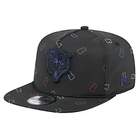 Men's New Era Black Chicago Bears Gummy Golfer Snapback Hat
