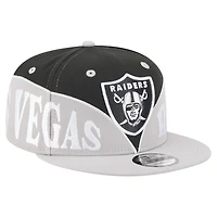 Men's New Era  Black/Gray Las Vegas Raiders Split 9FIFTY Snapback Hat