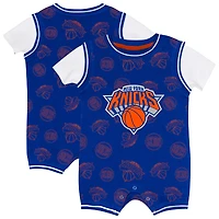 Infant Outerstuff Blue New York Knicks Logo Mania Romper