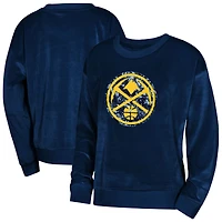 Youth Girls Outerstuff  Navy Denver Nuggets Step Back Crewneck Sweatshirt