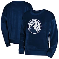 Youth Girls Outerstuff  Navy Minnesota Timberwolves Step Back Crewneck Sweatshirt