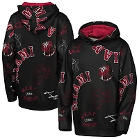Youth Outerstuff  Black Miami Heat Moving Violation Hoodie