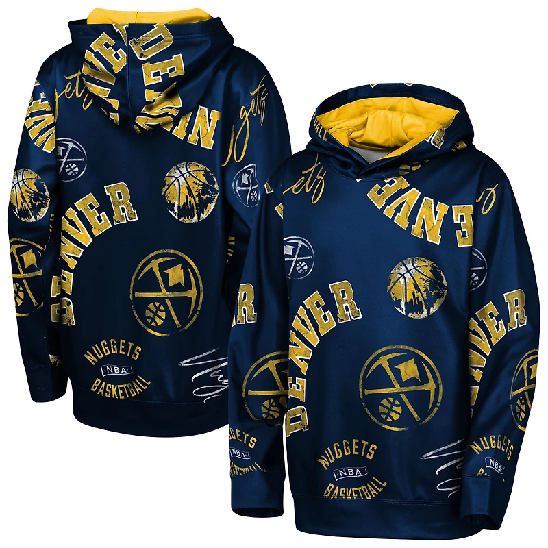 Youth Outerstuff  Navy Denver Nuggets Moving Violation Hoodie