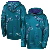 Youth Outerstuff  Teal Charlotte Hornets Moving Violation Hoodie