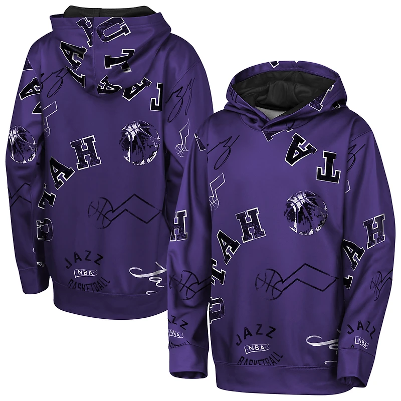 Youth Outerstuff  Purple Utah Jazz Moving Violation Hoodie